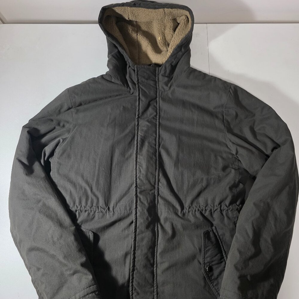 Giordano Men's Medium Sherpa Lined Green Military Jacket